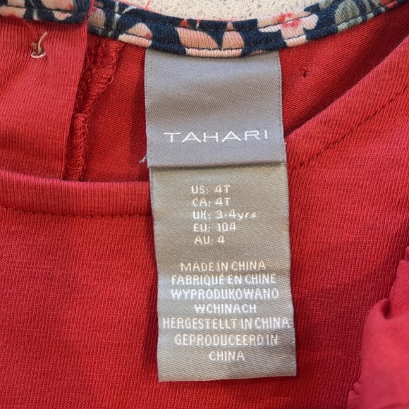 Vintage Style Red Ruffle Dress with Button Back Detail Size 4T - Picture 7 of 11